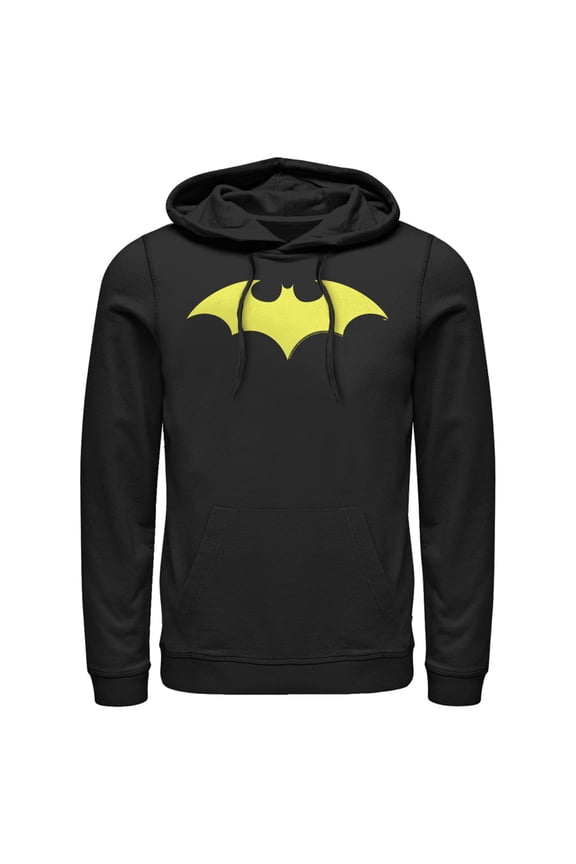 Men's Batman Winged Hero Symbol Pull Over Hoodie Black 3X Large