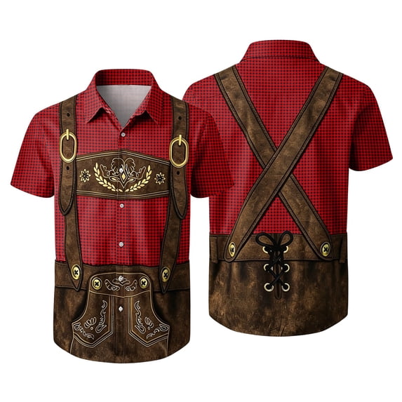 Men's Bavarian Oktoberfest Button Down Shirt