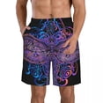 thumbnail image 1 of Men's Beach Short Swim Shorts Spiritual Esoteric Totem Dragonfly Surfing Sport Board Shorts Swimwear, 1 of 6