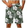 thumbnail image 1 of Men's Beach Shorts Printed Casual Athletic Shorts Elastic Waist Drawstring Side Pockets Quick Dry Lightweight Swim Trunks for Summer Vacation Pink L, 1 of 6