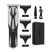 Mens Beard Trimmer Cordless Hair Clippers for Men Professional Beard Trimmers for Men Waterproof Electric Beard Trimmer Home Haircut,USB Rechargeable hair trimmers haircutting kit,Black