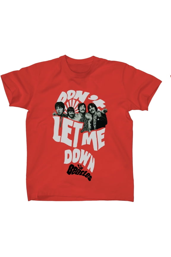 Men's Beatles Don't Let Me Down Slim Fit T-shirt Large Red