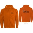 thumbnail image 1 of Men's Beatles Drop T Logo (Back Print) Zippered Hooded Sweatshirt Large Orange, 1 of 3