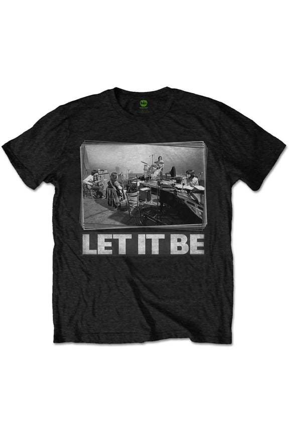 Men's Beatles Let It Be Studio Slim Fit T-shirt XX-Large Black