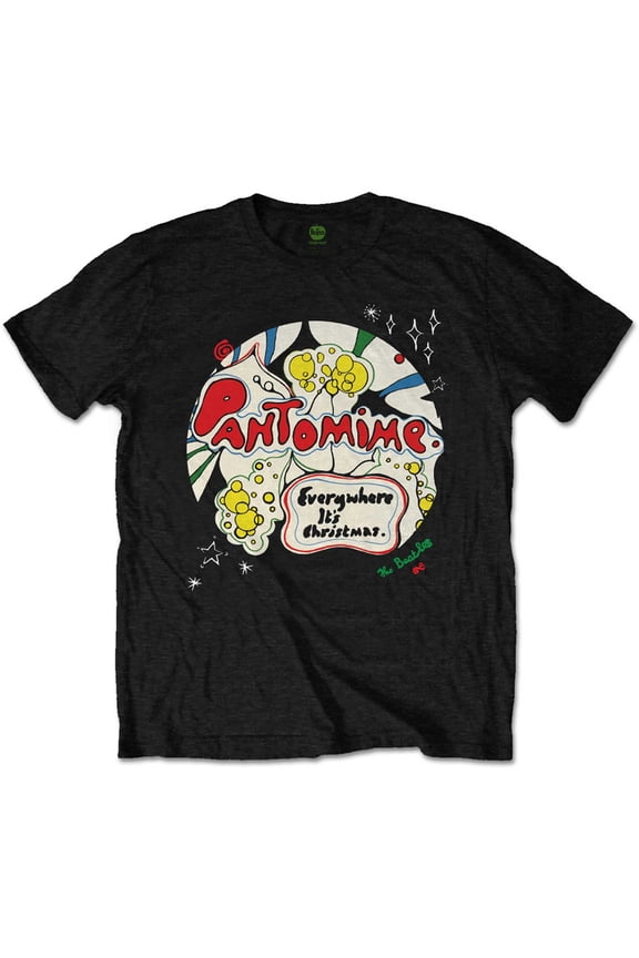 Men's Beatles Pantomine Slim Fit T-shirt Small Black