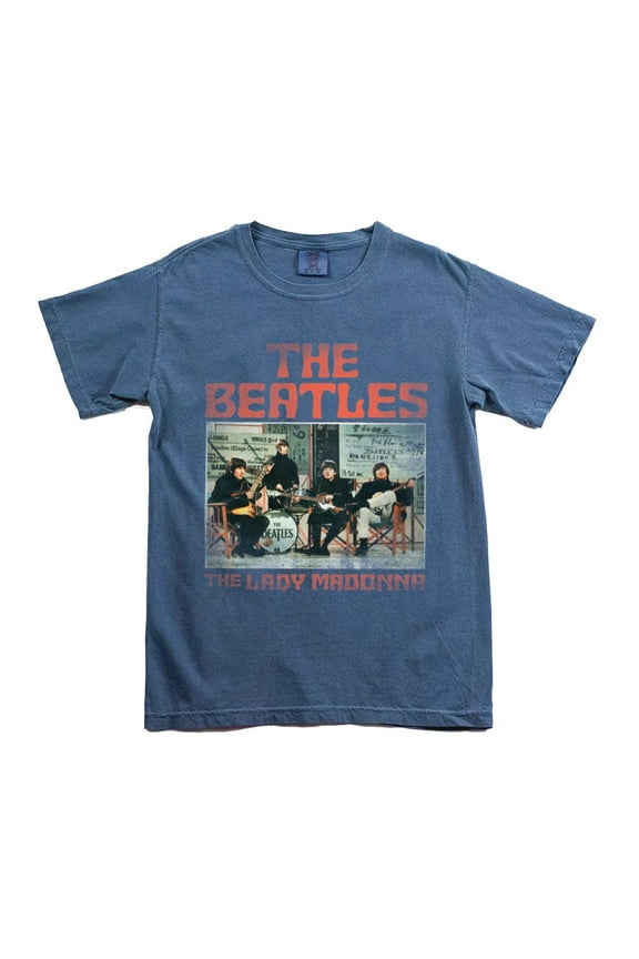 Men's Beatles The Lady Madonna Slim Fit T-shirt XX-Large Blue