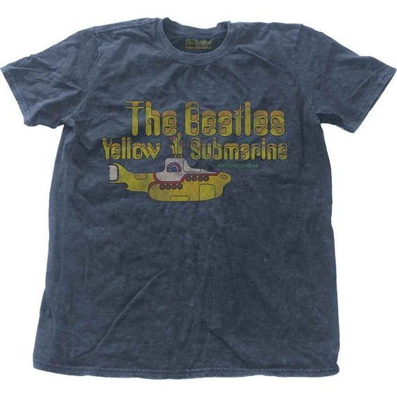 Men's Beatles Yellow Submarine Nothing Is Real (Snow Wash) Vintage T-shirt X-Large Denim