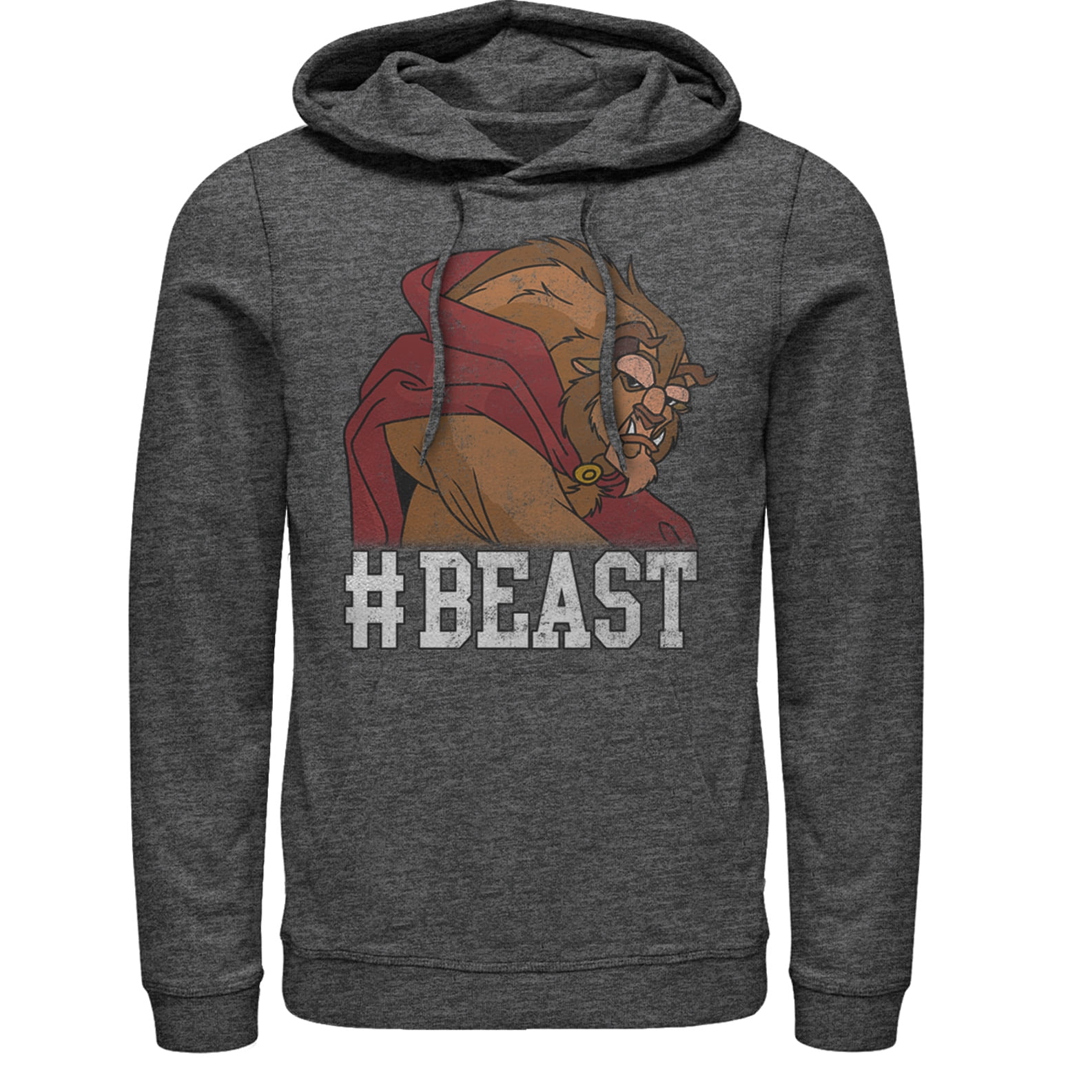 Men's Beauty and the Beast #Beast Pull Over Hoodie Charcoal Heather 2X  Large - Walmart.com