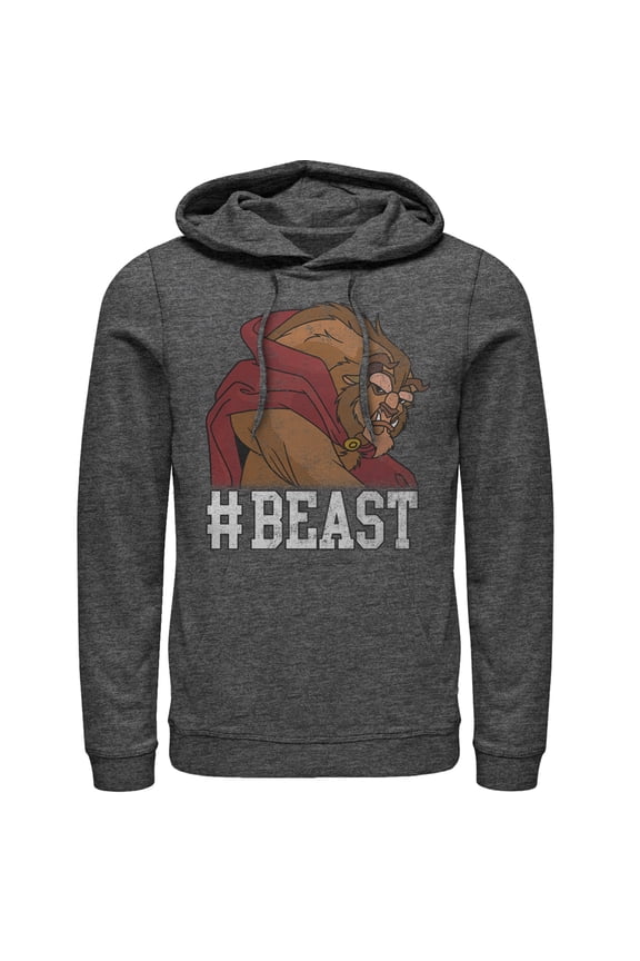 Men's Beauty and the Beast #Beast Pull Over Hoodie Charcoal Heather X Large