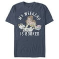 thumbnail image 1 of Men's Beauty and the Beast Belle My Weekend is Booked Graphic Tee Navy Blue Heather 4X Large, 1 of 3
