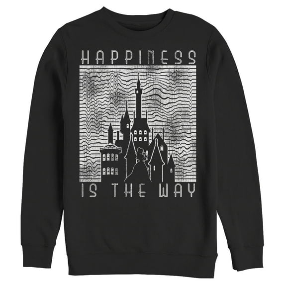 Men's Beauty and the Beast Belle Surreal Happiness Sweatshirt Black Medium