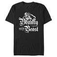 thumbnail image 1 of Men's Beauty and the Beast Black and White Logo Graphic Tee Black Small, 1 of 5