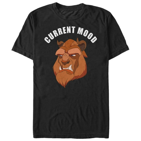 Men's Beauty and the Beast Mood Graphic Tee Black Medium