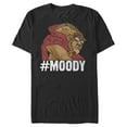 thumbnail image 1 of Men's Beauty and the Beast #Moody Distressed  Graphic Tee Black 5X Large, 1 of 3