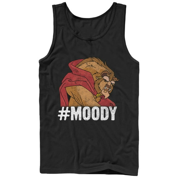 Men's Beauty and the Beast #Moody  Tank Top Black Medium