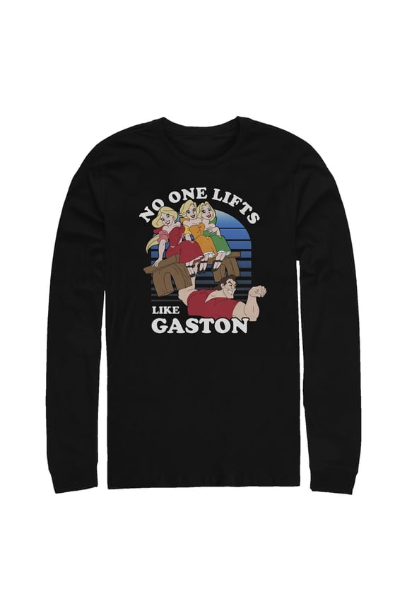 Men's Beauty and the Beast No One Lifts Like Gaston Long Sleeve Shirt