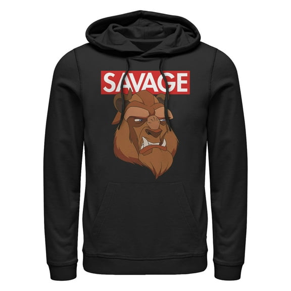Men's Beauty and the Beast Savage Beast Pull Over Hoodie