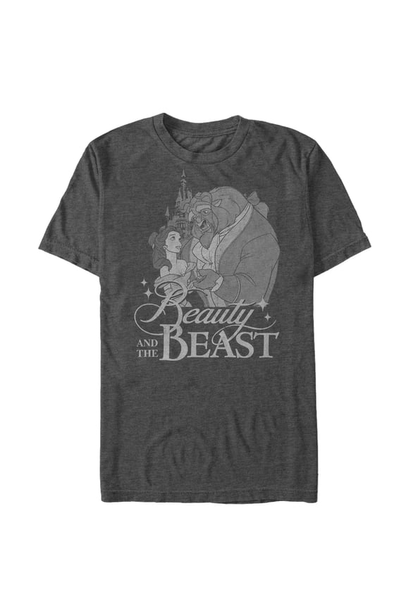 Men's Beauty and the Beast Scale Classic  Graphic Tee Charcoal Heather Medium
