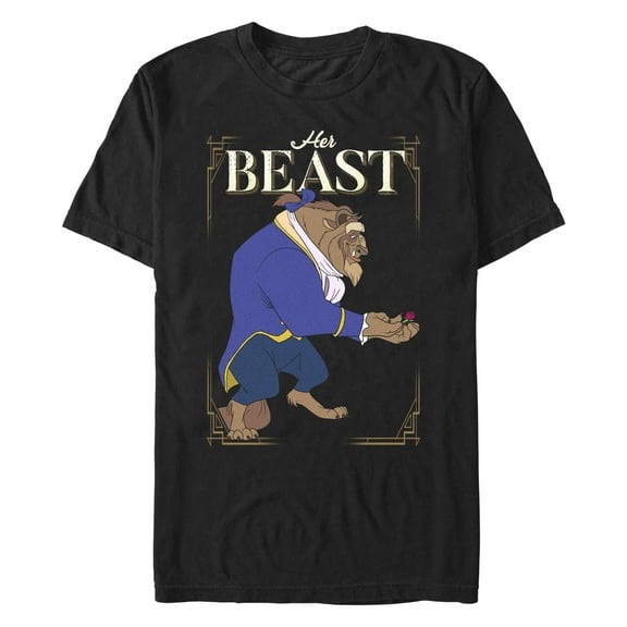 Men's Beauty and the Beast Valentine Her Prince Frame  Graphic T-Shirt