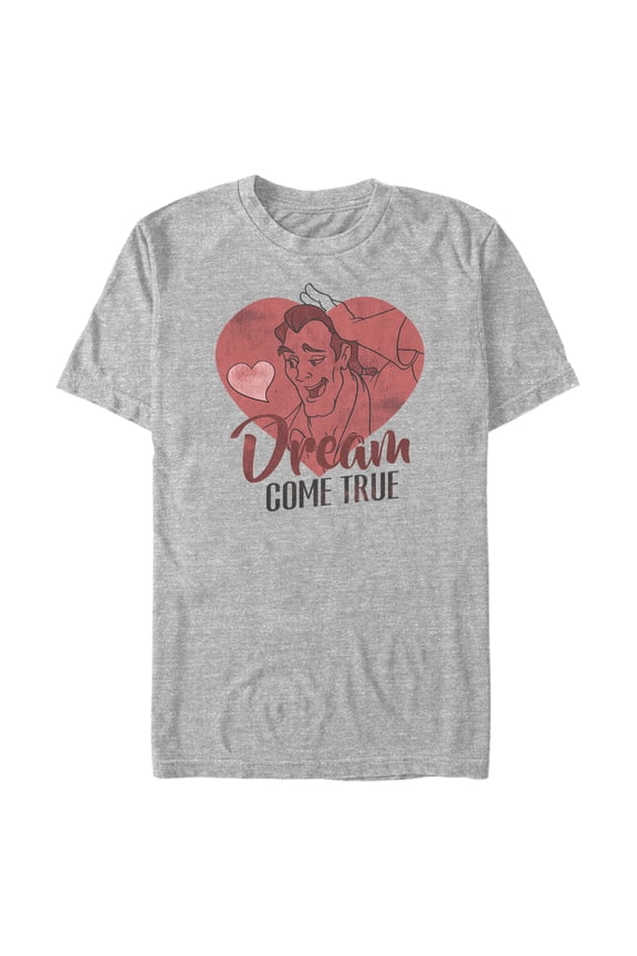Men's Beauty and the Beast Villians Gaston Dream Come True Graphic Tee Athletic Heather X Large