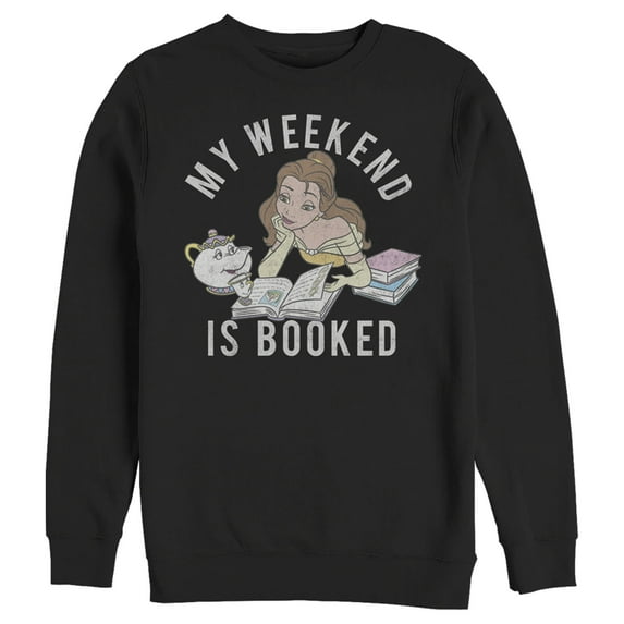 Men's Beauty and the Beast Weekend Booked Sweatshirt Black Small