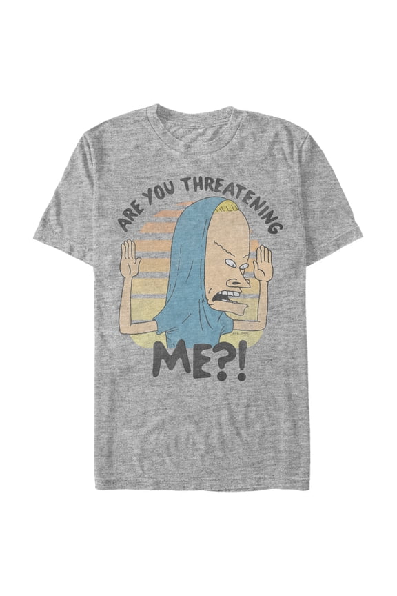 Men's Beavis and Butt-Head Cornholio Are You Threatening Me  Graphic Tee Athletic Heather Medium