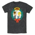 thumbnail image 1 of Men's Beavis and Butt-Head Distressed Christmas Wreath Graphic T-Shirt, 1 of 5