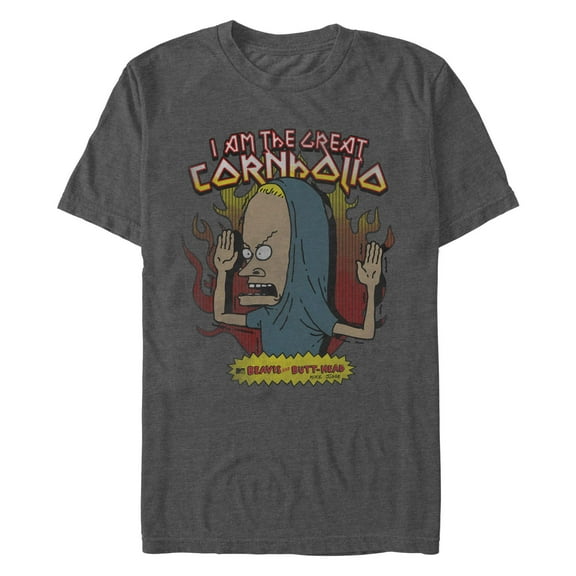 Men's Beavis and Butt-Head I Am the Great Cornholio Distressed  Graphic T-Shirt