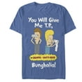 thumbnail image 1 of Men's Beavis and Butt-Head We've Come for Your TP  Graphic Tee Royal Blue X Large, 1 of 5