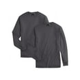 thumbnail image 1 of Hanes Beefy-T Unisex Long-Sleeve T-Shirt, Value 2-Pack Smoke Gray XL, 1 of 3