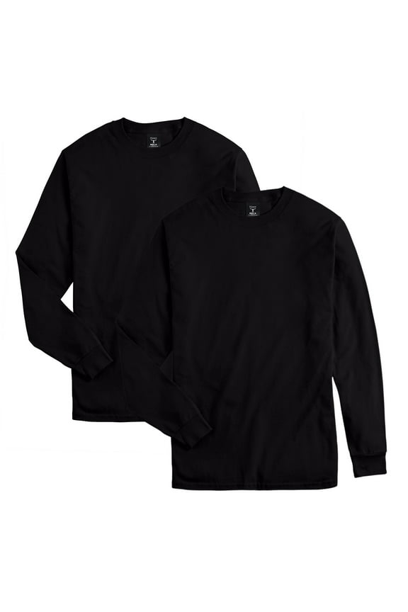 Beefy-T Unisex Long-Sleeve T-Shirt, Value 2-Pack Black XL