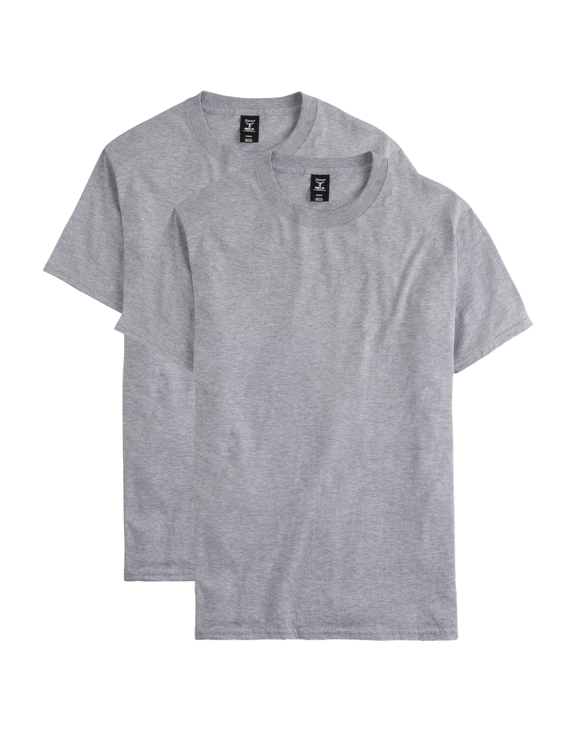 Beefy-T Men's Heavyweight Cotton T-Shirt, Value 2-Pack (Big & Tall Sizes) Light Steel LT