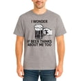 thumbnail image 1 of HYBRID APPAREL - I Wonder If Beer Thinks Of Me Too - Men's Short Sleeve Graphic T-Shirt, 1 of 4