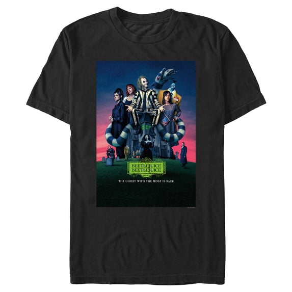 Men's Beetlejuice Beetlejuice Ghost With the Most Poster Graphic T-Shirt