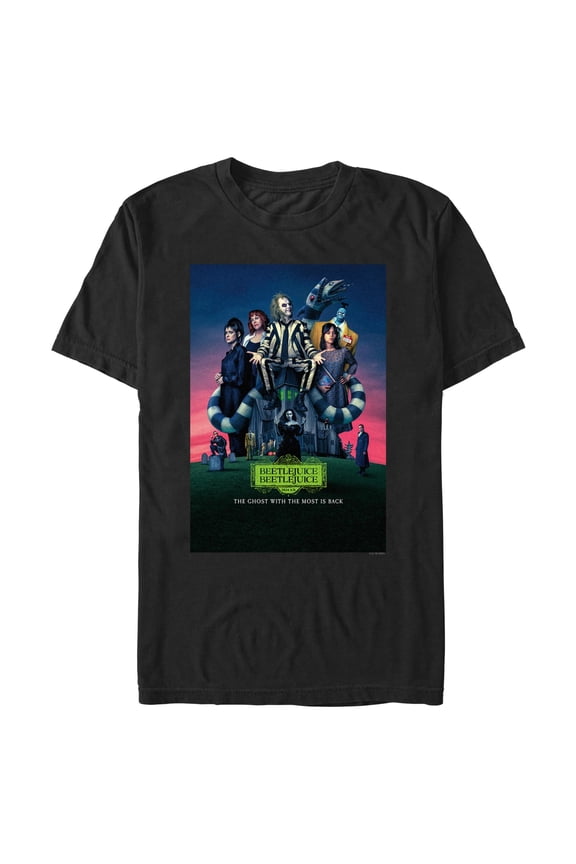 Men's Beetlejuice Beetlejuice Ghost With the Most Poster Graphic T-Shirt