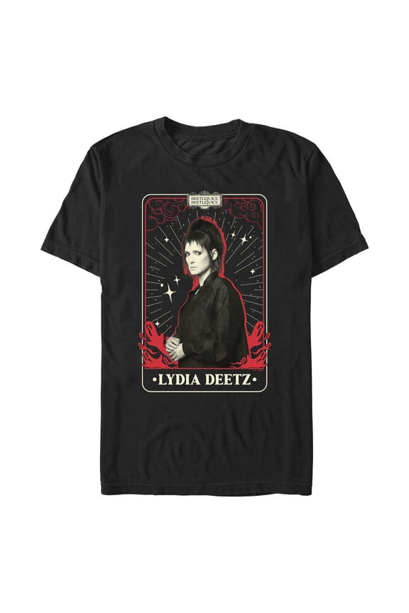 Men's Beetlejuice Beetlejuice Lydia Deetz Tarot Card Graphic T-Shirt