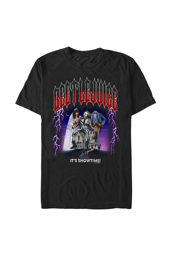 Men's Beetlejuice It's Showtime Classic Artwork  Graphic T-Shirt