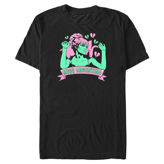 Men's Beetlejuice Miss Argentina Hearts Graphic T-Shirt