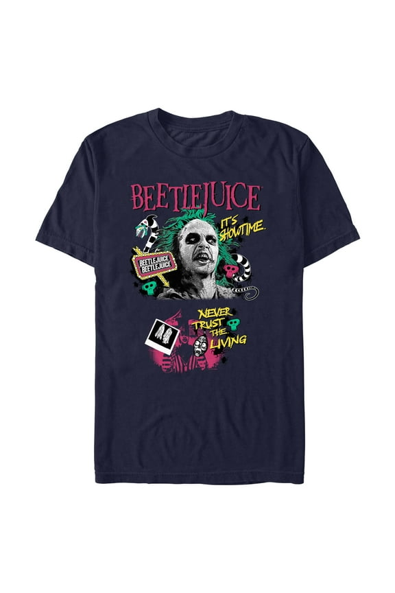 Men's Beetlejuice Never Trust the Living Graphic T-Shirt