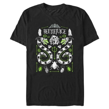 Men's Beetlejuice Sandworm and Betelgeuse Symmetrical  Graphic T-Shirt