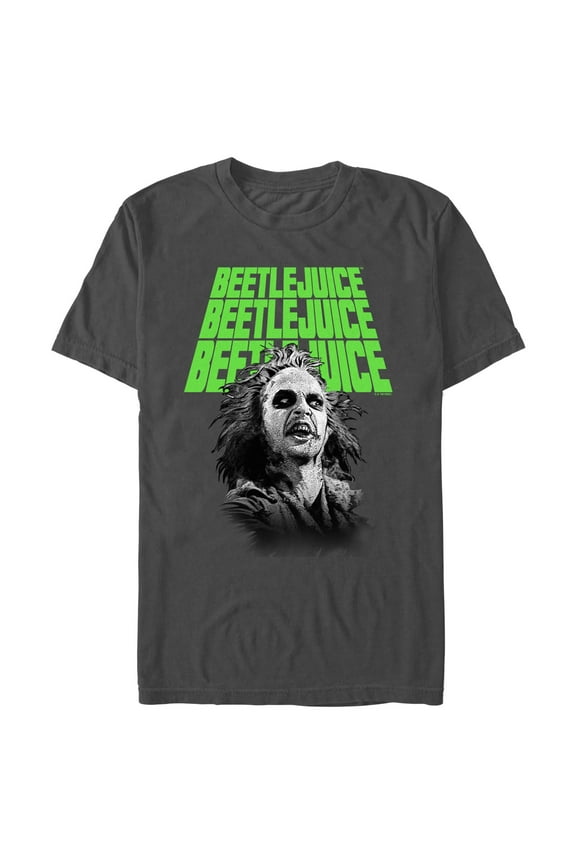 Men's Beetlejuice Three Times Logo Graphic T-Shirt