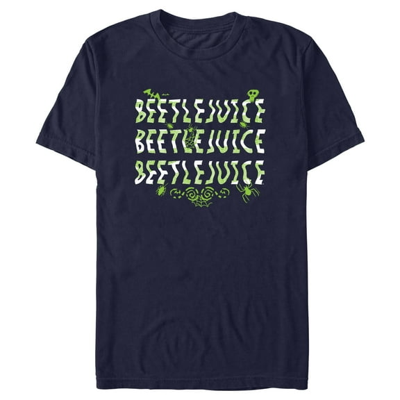 Men's Beetlejuice Trippy Logo Icons  Graphic T-Shirt