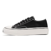 Mens Beige Canvas Platform Sneakers, Casual Minimalist Shoes
