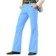 thumbnail image 1 of Men's Bell Bottom Pants Vintage 60s 70s Flare Formal Dress Trousers Slim Fit Long Pants With Pockets, 1 of 2
