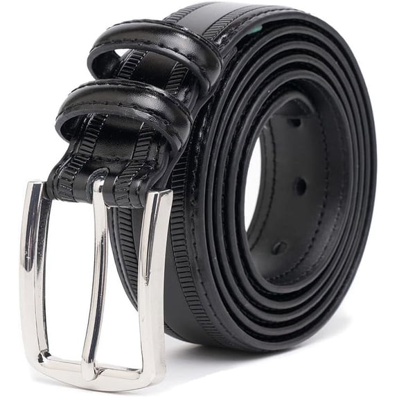 Men's Belt Big & Tall 56"-80" Embroidered Genuine Leather Extra Long Belt with Tail Reinforced Strap for Casual Work Jean