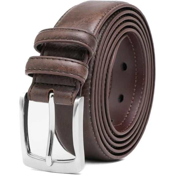 Men's Belt Big & Tall 56"-80" Genuine Leather Belt Reinforced Strap Casual Work Jean Extra Long Belts