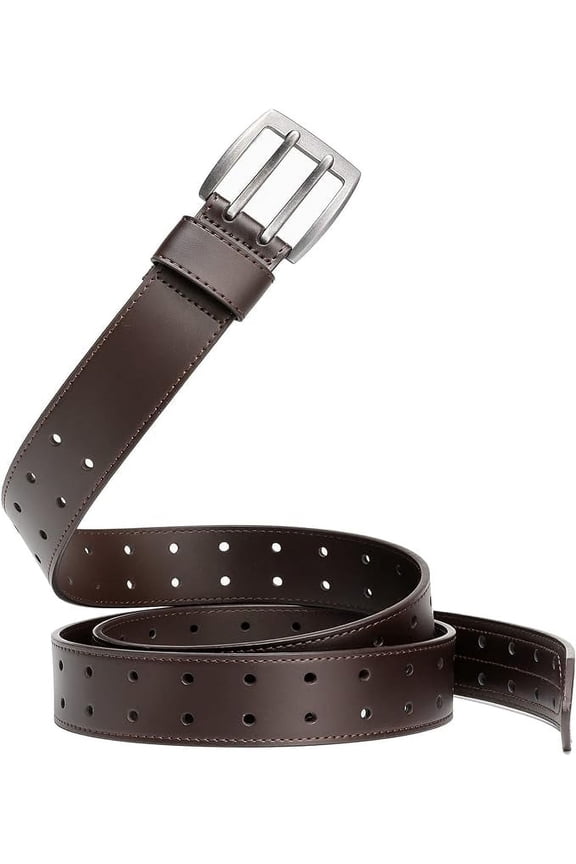 Men's Belt Big & Tall 56"-80" Genuine Leather Belt Reinforced Strap Casual Work Jean Extra Long Belts