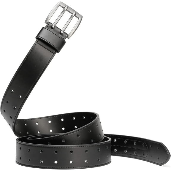 Men's Belt Big & Tall 56"-80" Genuine Leather Belt Reinforced Strap Casual Work Jean Extra Long Belts