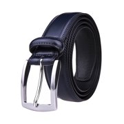 Men's Belt, Genuine Leather Dress Belts for Men - Classic & Fashion Design for Work Business and Casual (Blue, 34in)