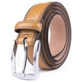 thumbnail image 1 of Men's Belt, Genuine Leather Dress Belts for Men - Classic & Fashion Design for Work Business and Casual (Brown, 38in), 1 of 5